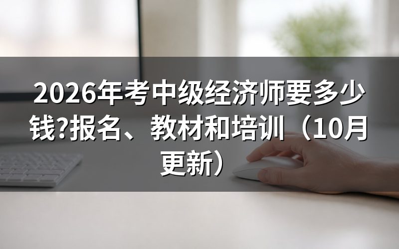 中级经济师报名费多少钱？