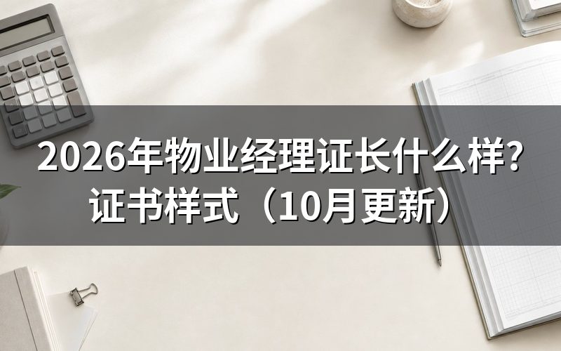 物业经理证书查询怎么查