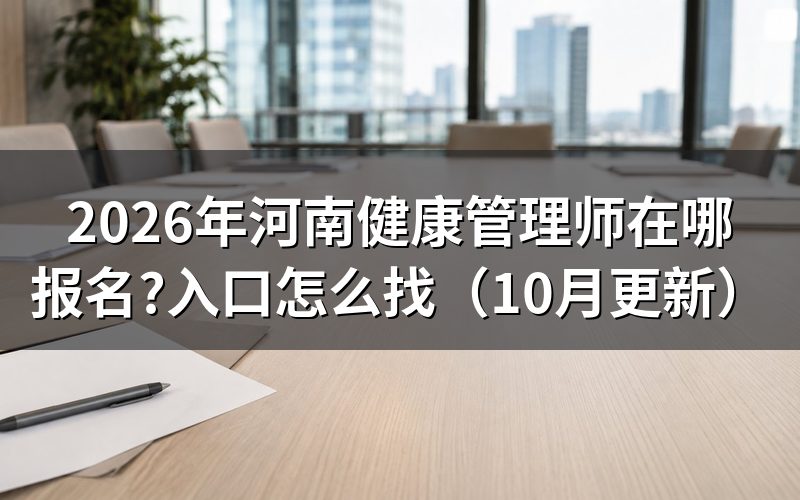 河南健康管理师报名费是多少？