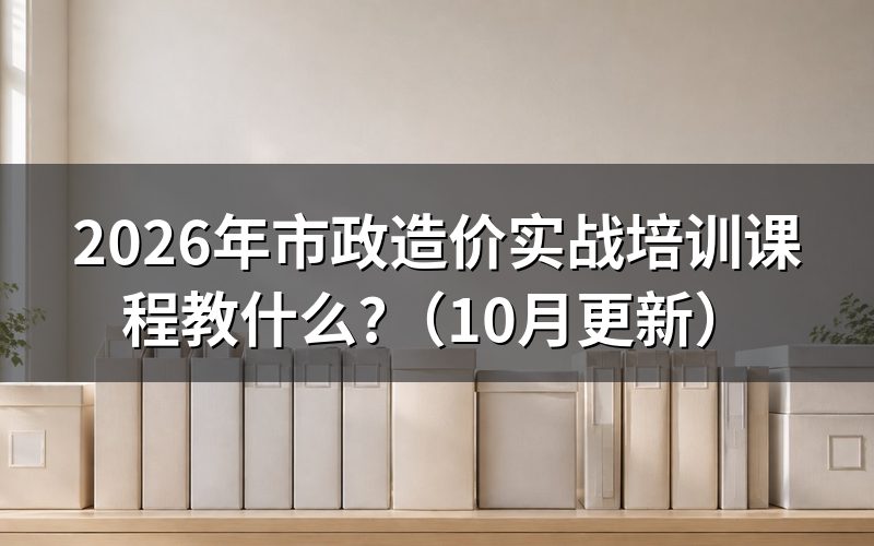 学习市政造价多少钱？