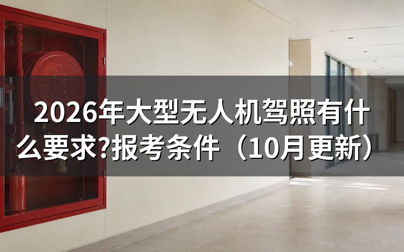 大型无人机驾驶证怎么考取?