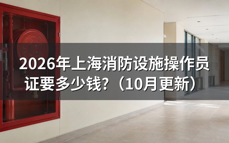 上海消防设施操作员证报考费用多少