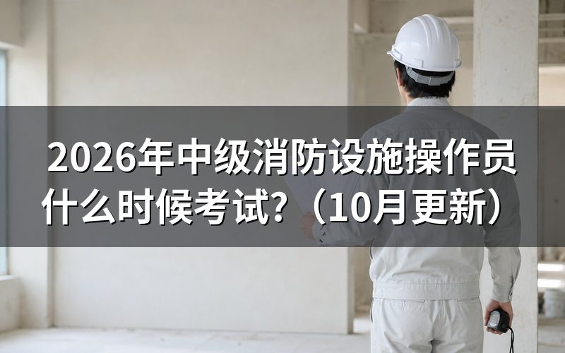 消防设施操作员报名时间怎么查？