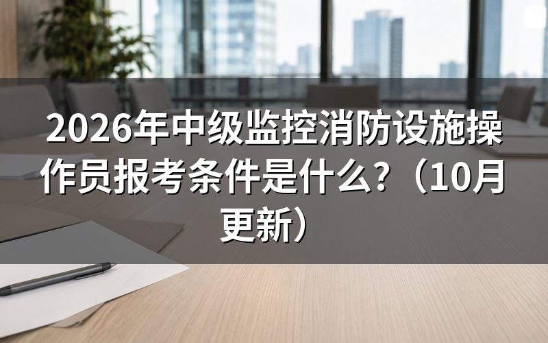 消防设施操作员报考条件有哪些？