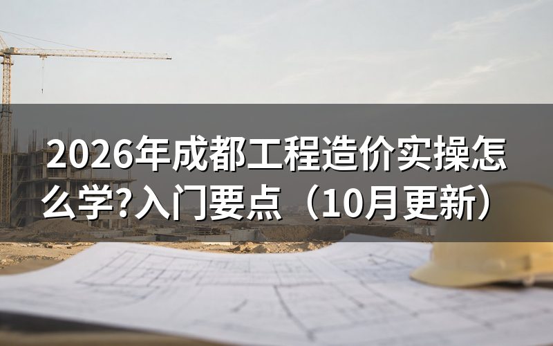 成都造价培训机构怎么选