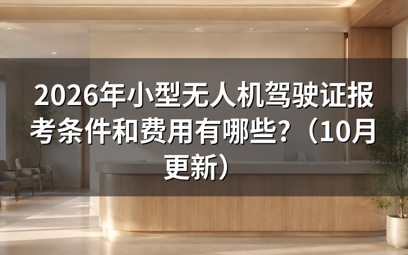 小型无人机考证要什么条件？