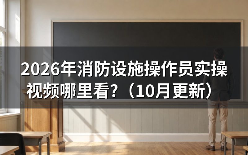 消防设施操作员考试视频怎么看