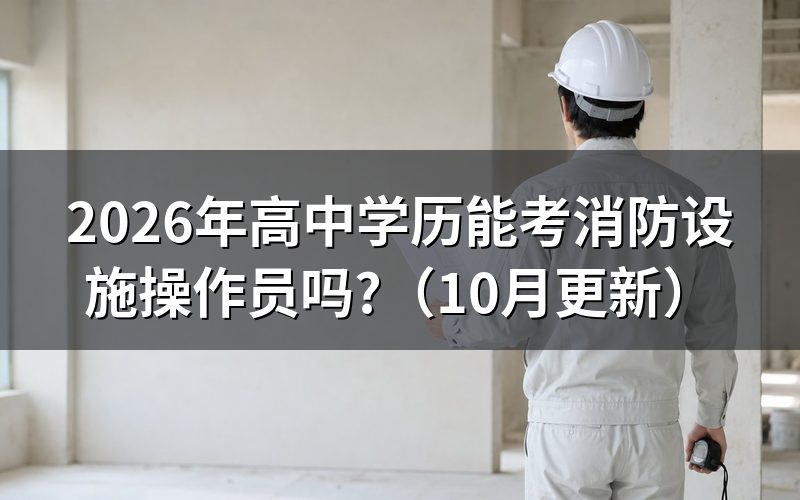 消防设施操作员报考条件有哪些?