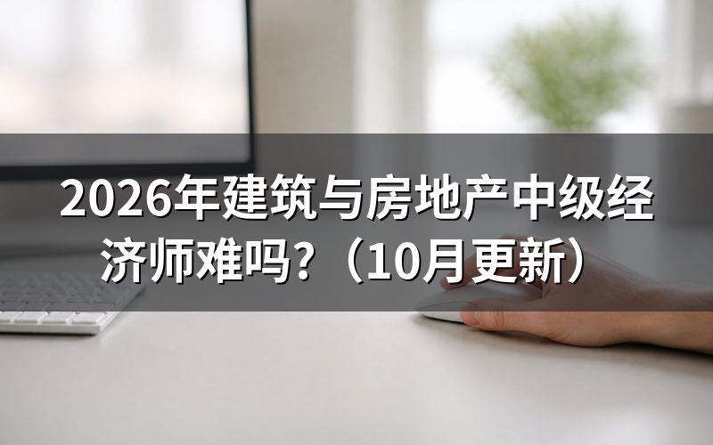 建筑行业考中级经济师难吗?