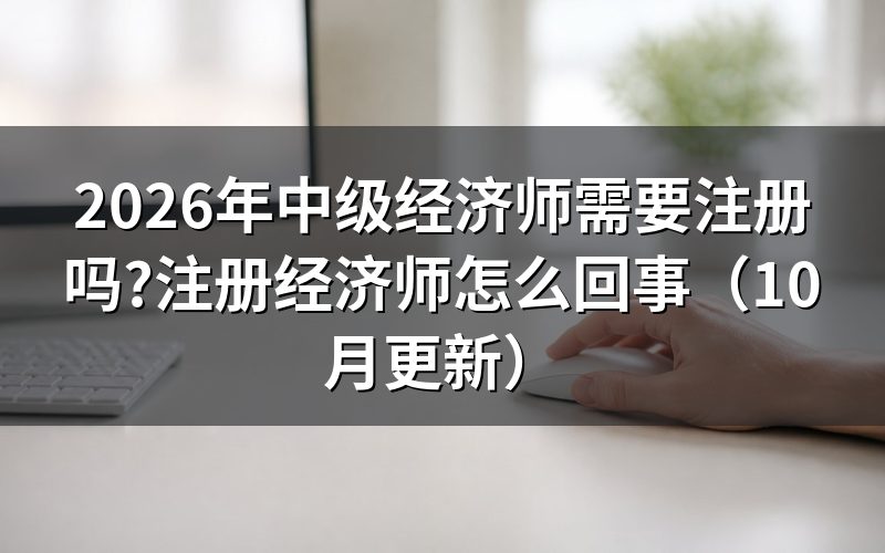 经济师职称需要注册吗?
