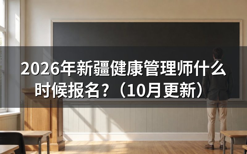 健康管理师报名新疆何时开始？