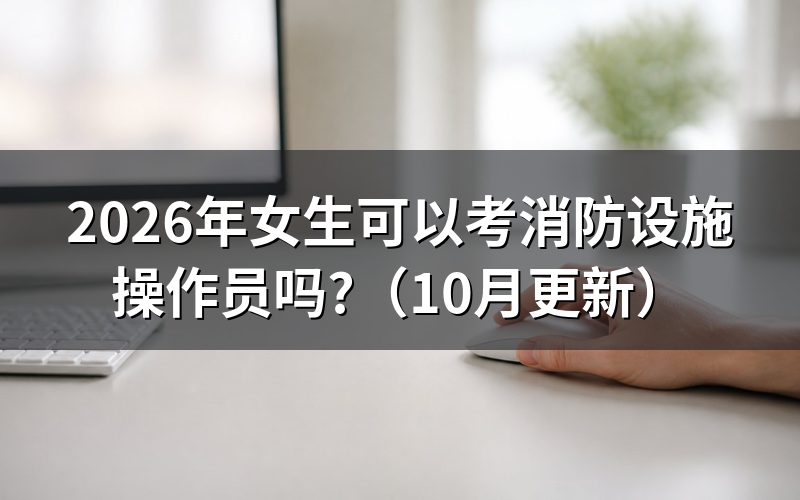 消防设施操作员报考条件有哪些？