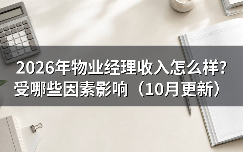 物业经理证书怎么考会影响收入吗？