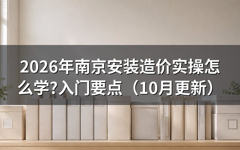 南京安装造价培训班怎么选