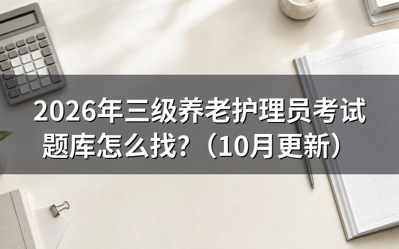学养老护理三级证怎么找题库?