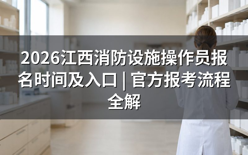 江西消防设施操作员报名时间(2026)