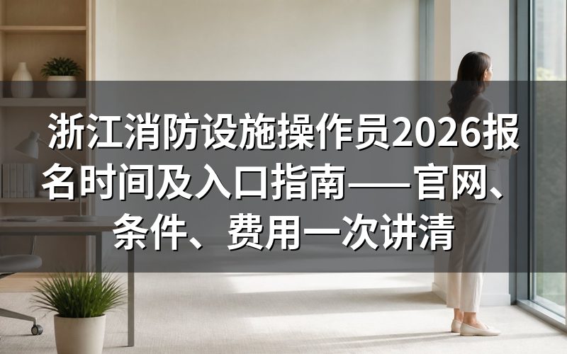 消防设施操作员证有什么用?