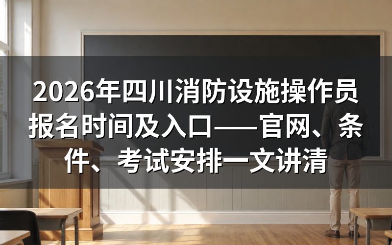 消防设施操作员证是什么?用途与含金量