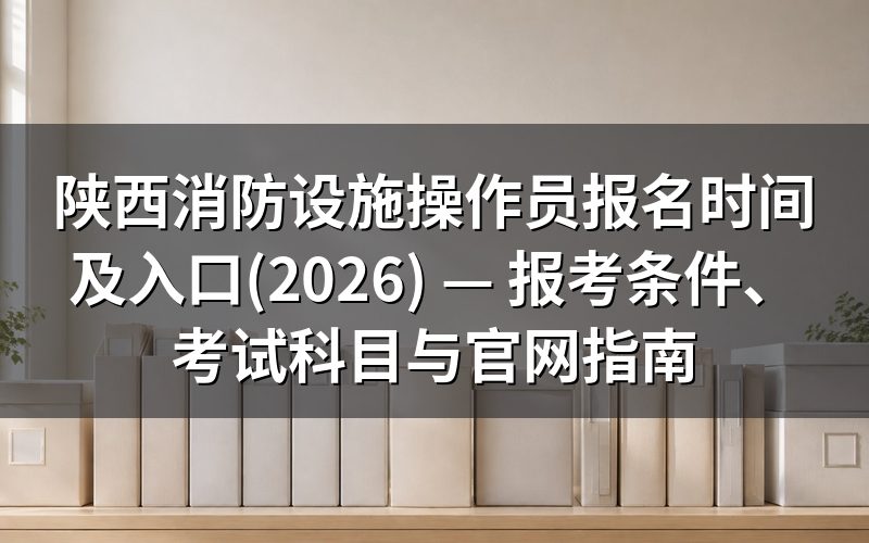 消防设施操作员证是什么?