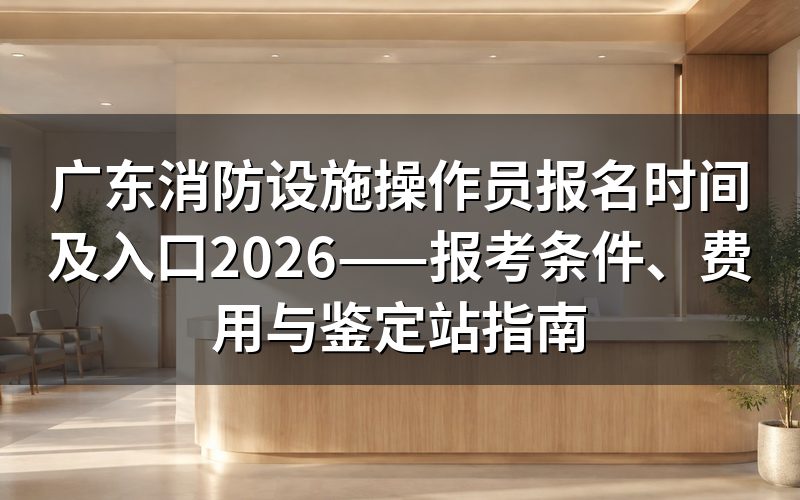 消防设施操作员证是什么?用途和含金量