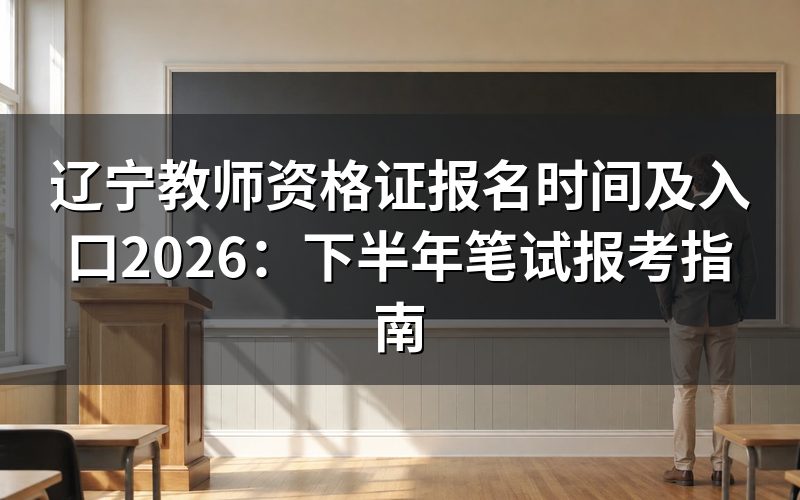 2026年下半年辽宁教师资格证报名时间