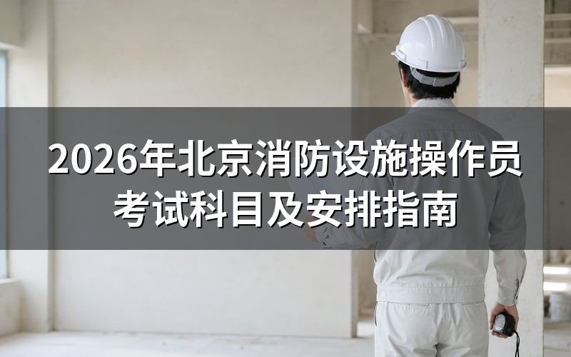 消防设施操作员证是什么、有什么用途