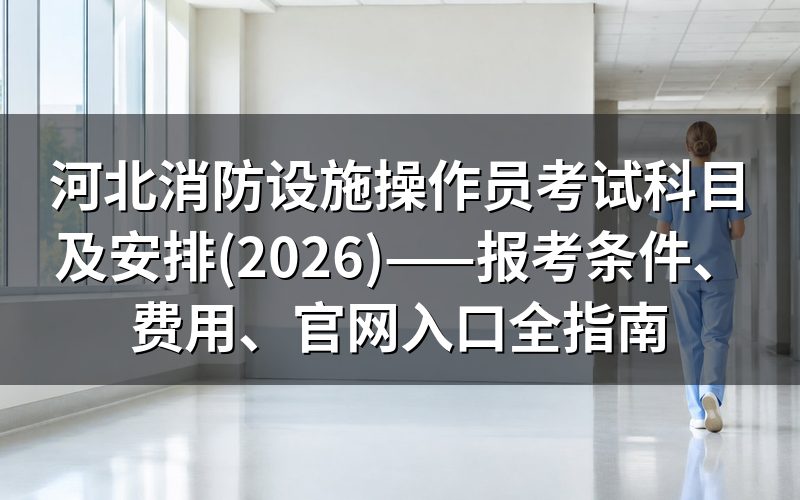 消防设施操作员证是什么?有什么用?