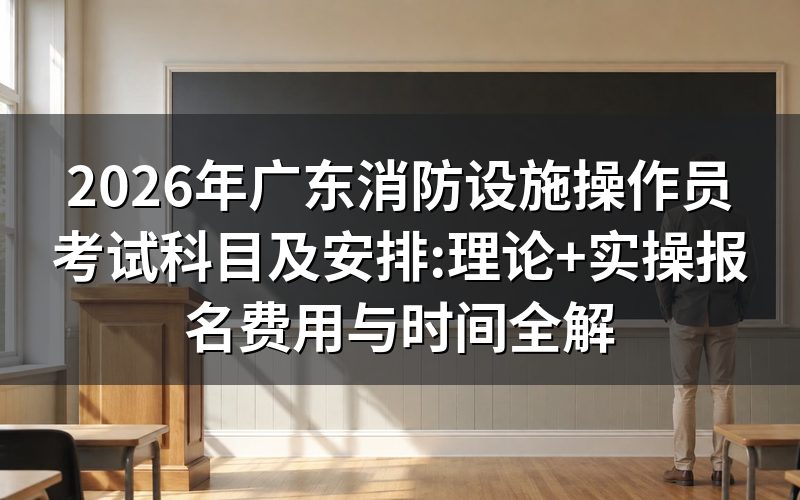 消防设施操作员考试科目:理论+实操两科怎么考
