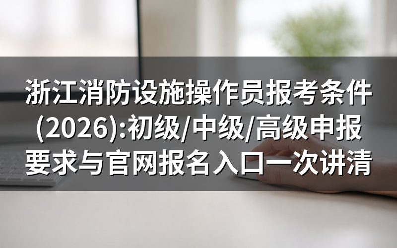 浙江消防设施操作员报考条件:初级、中级、高级怎么分