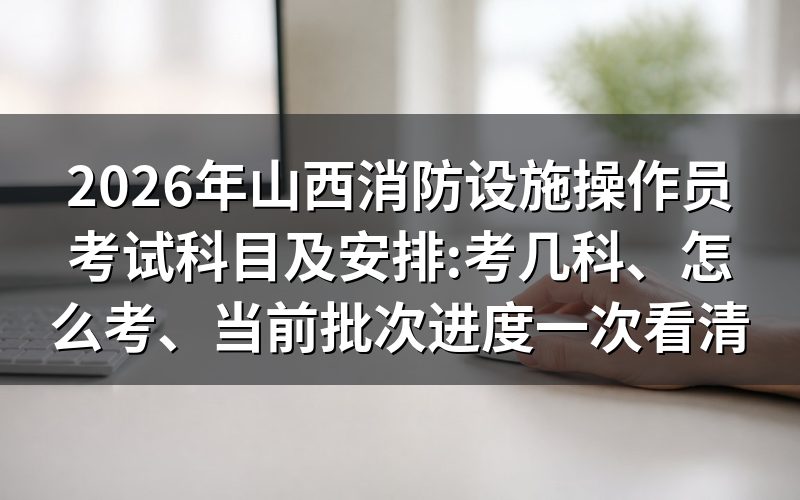 山西消防设施操作员考试科目:理论+实操两科