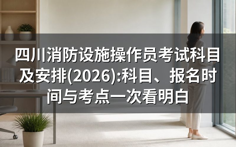 消防设施操作员考试考几门?科目与鉴定方式