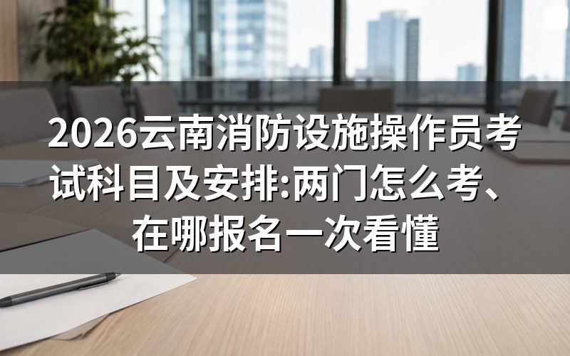 云南消防设施操作员考试考什么:两门科目说清楚