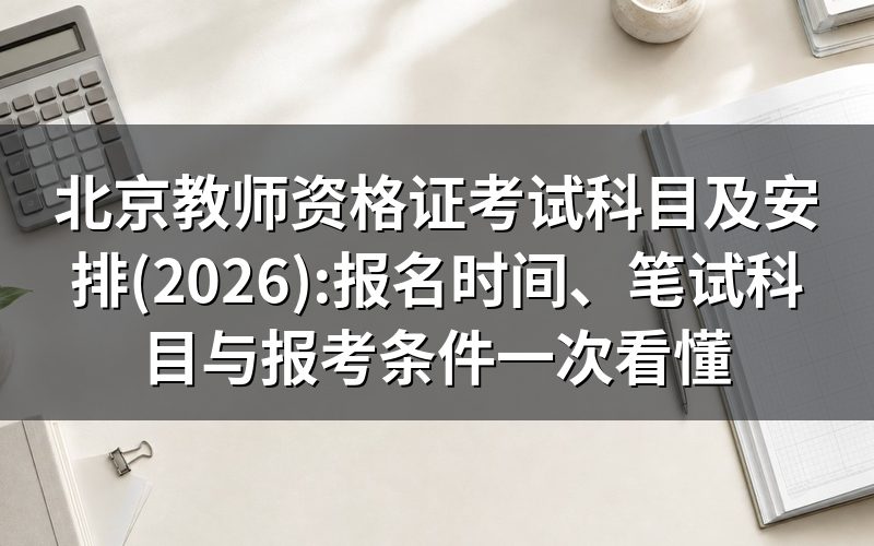 北京教师资格证2026报名与考试时间