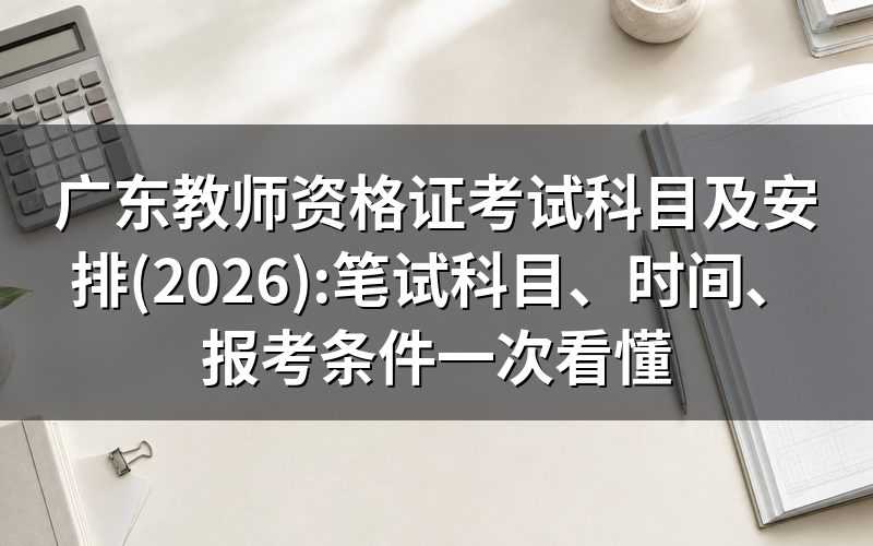 广东教师资格证笔试考哪几门科目