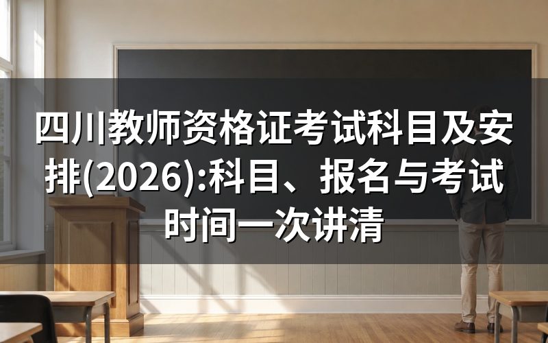 四川教师资格证考试科目有哪些(2026)