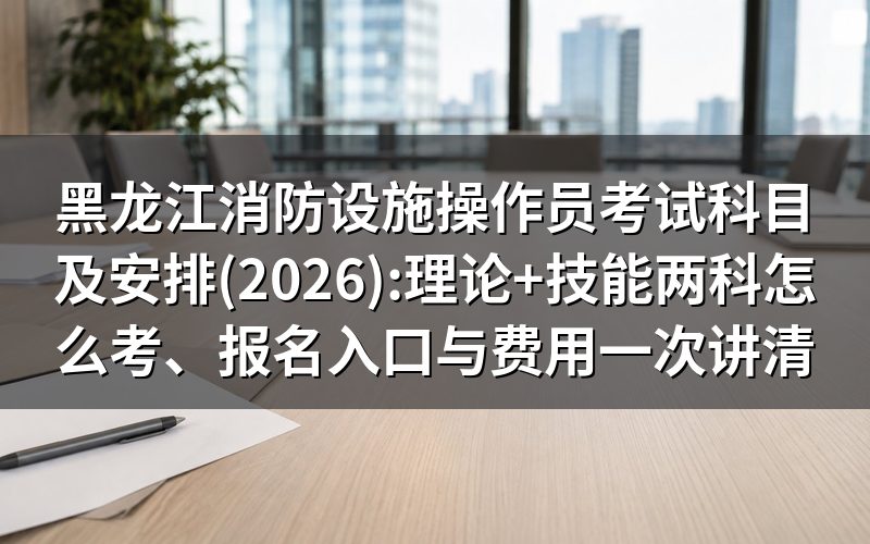 黑龙江消防设施操作员考试科目:理论 + 技能两科