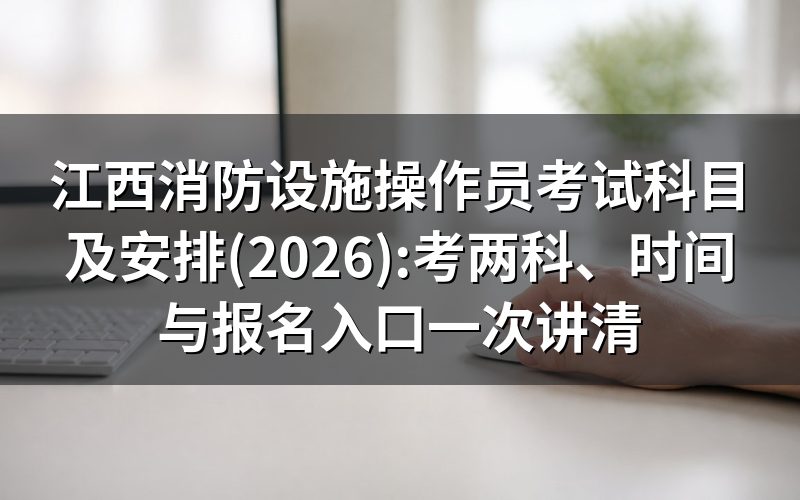 江西消防设施操作员考试考什么?科目与合格标准