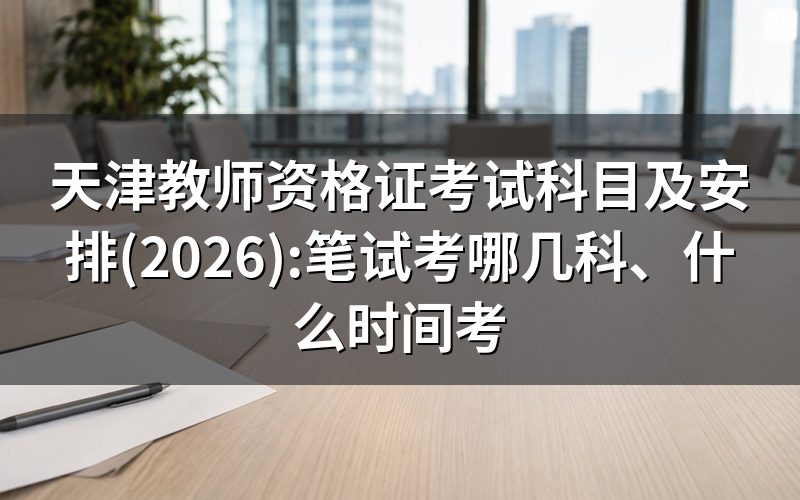 天津2026年教师资格考试时间怎么安排