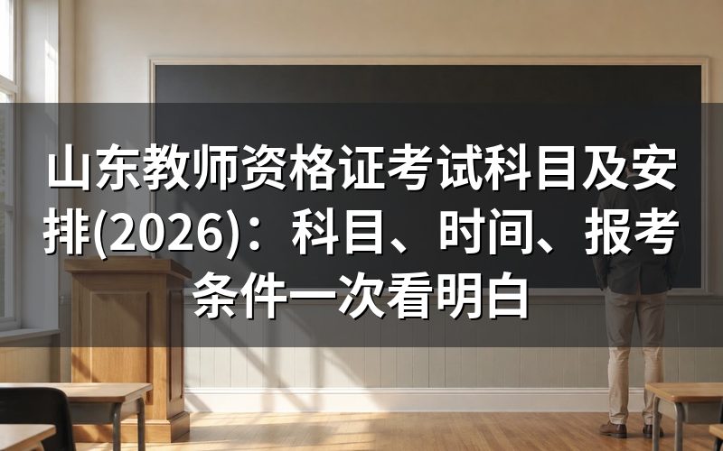 山东教师资格证笔试考哪几科