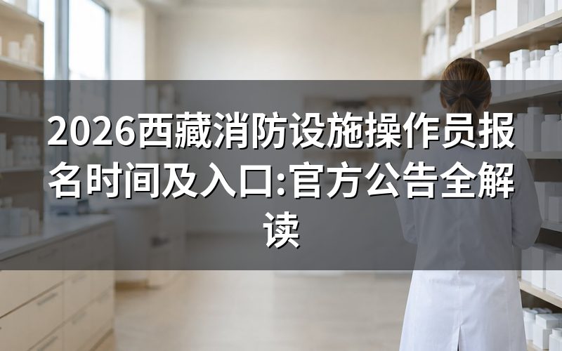 消防设施操作员证是什么