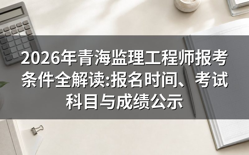 青海监理工程师报考条件与报名安排(2026)