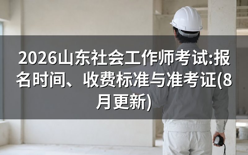 山东社会工作师报名时间与关键节点