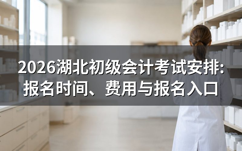 湖北初级会计报名时间与入口