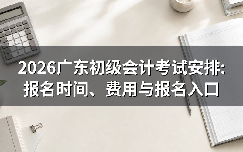 2026年广东初级会计报名时间——已经走完整个周期