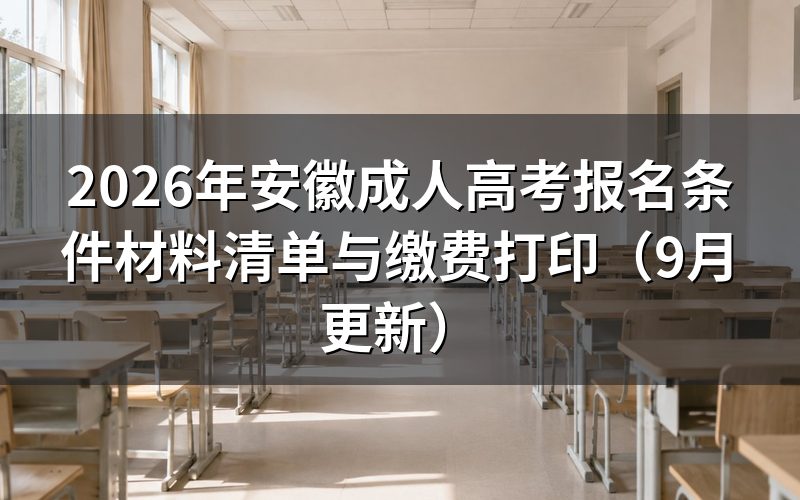 报考层次要求与材料清单