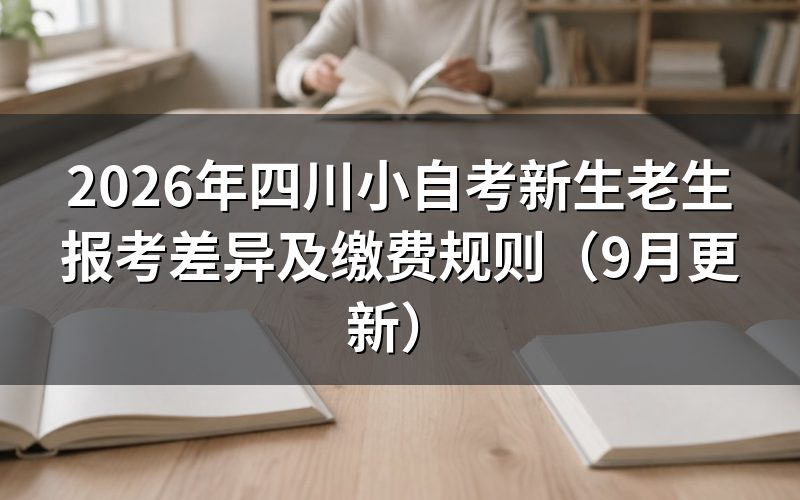 四川小自考新生老生报考差异是什么