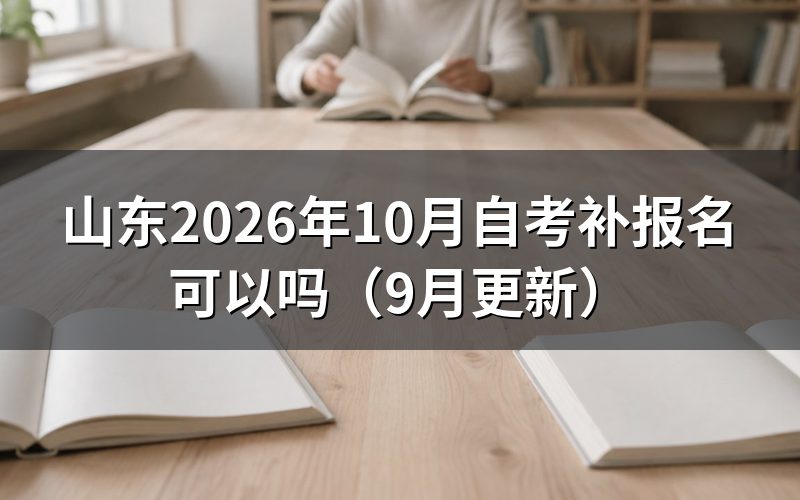 2026年10月还能补报名吗