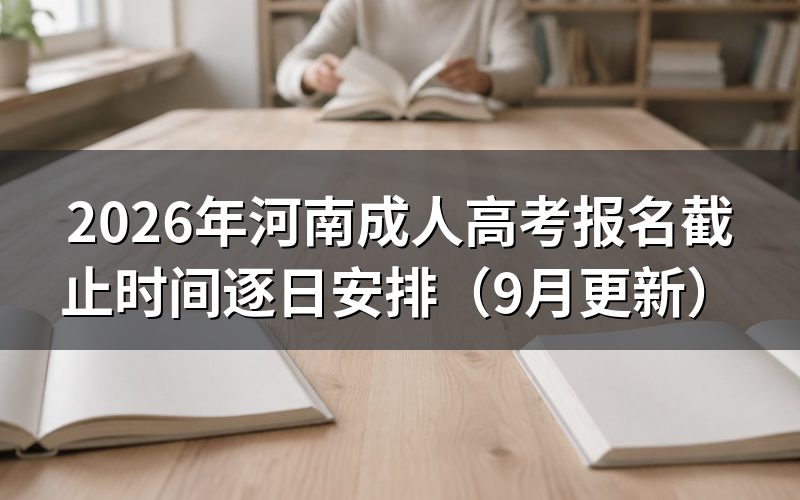 河南成人高考报名截止时间怎么排