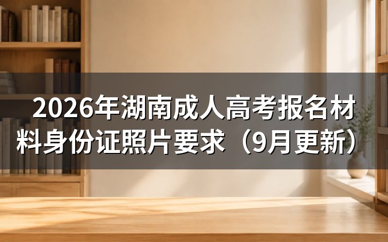 湖南成人高考报名材料身份证照片要求