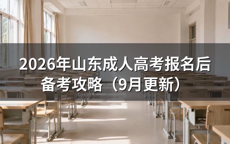 山东成人高考报名后备考攻略怎么安排